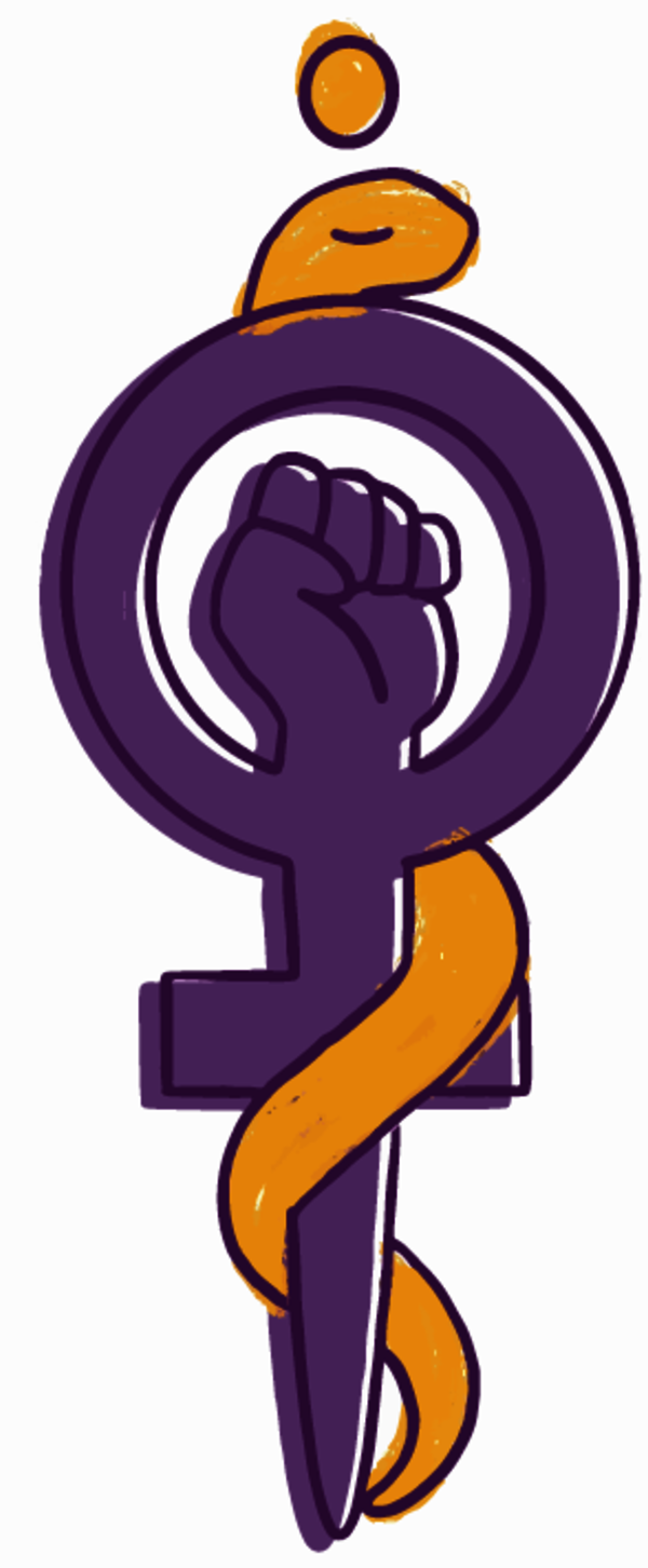 Logo de la recherche participative : violences sexistes et médicales : quand le soin blesse.