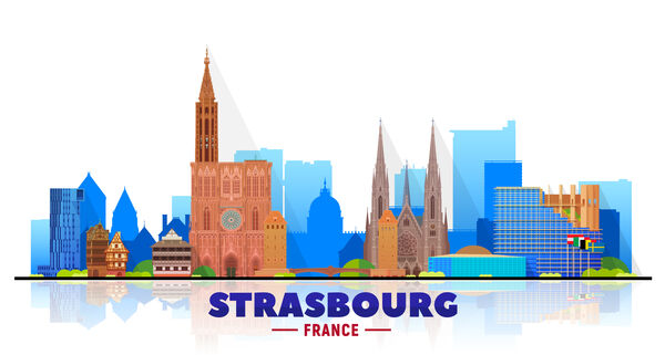 Dessin Panorama de Strasbourg
